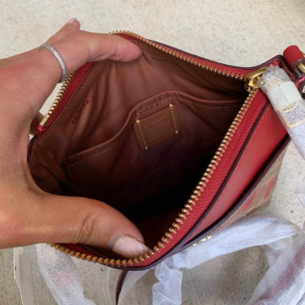 Authentic coach 1941 Coated Signature Canvas/refined calf leather top zip Crosby - Picture 6 of 14